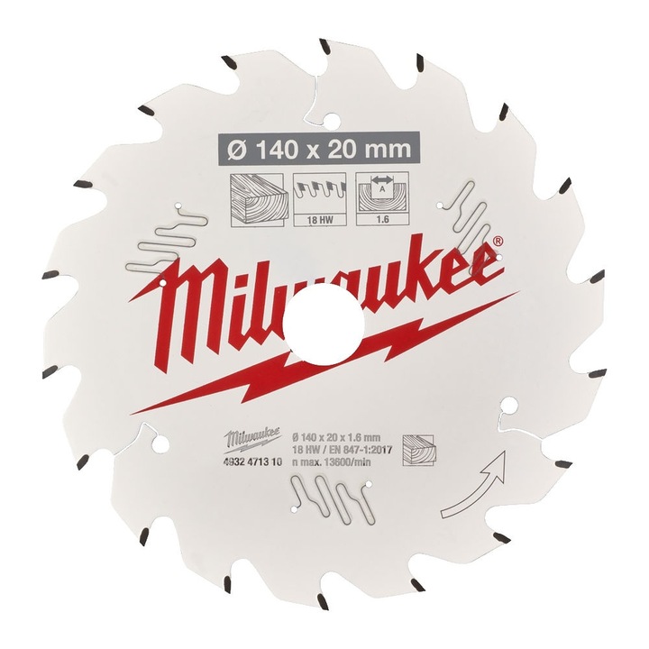 Milwaukee 4932471310 Körfűrészlap - 140x20x1,6 mm, Fogszám: 18 db (4932471310)