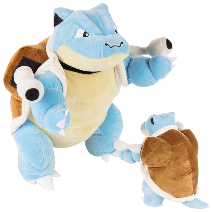 Jucarie De Plus, Jazwares, Pokemon, Blastoise, 30 cm, 2 ani+, Spuma/Textil, Multicolor