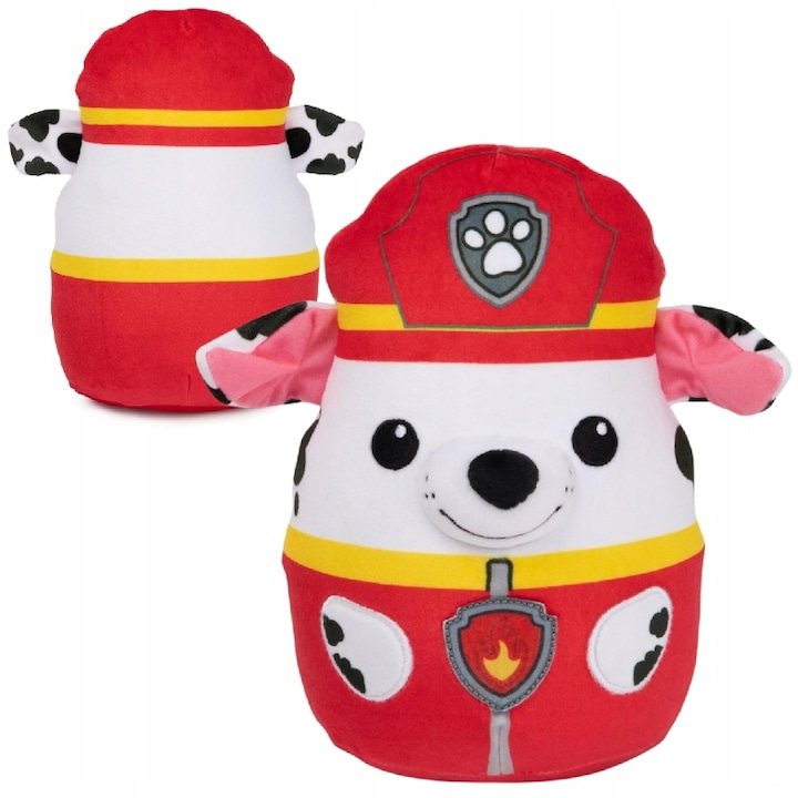 Jucarie De Plus, Spin Master, Paw Patrol, Squish, 22 cm, 3 ani+, Textil, Rosu