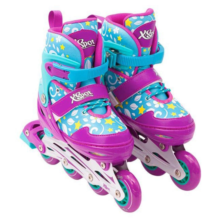 Role Ajustabile, Roz, de Fete, Frana pe Spate, Marimea 34-37