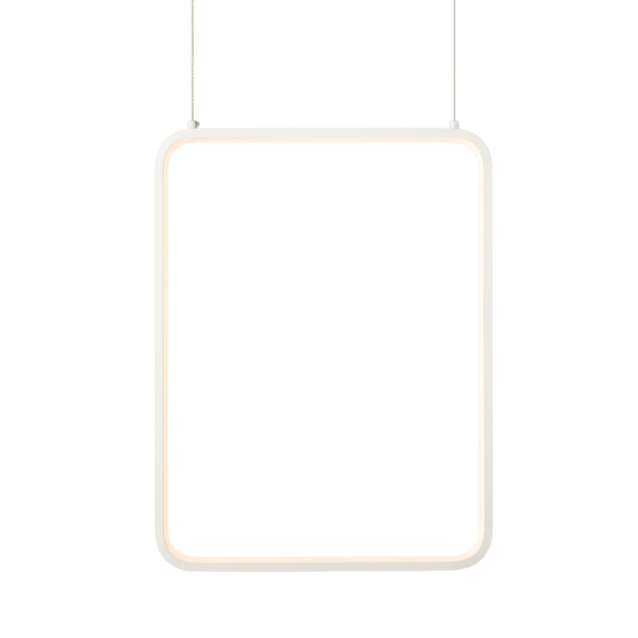 Pendul suspendat Aca Light, LED 19W, 3000K, alb, metal, 36x14cm