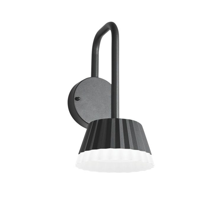 Aplica de perete Aca Light, LED 10W, 400lm, gri inchis, 3000K, IP54