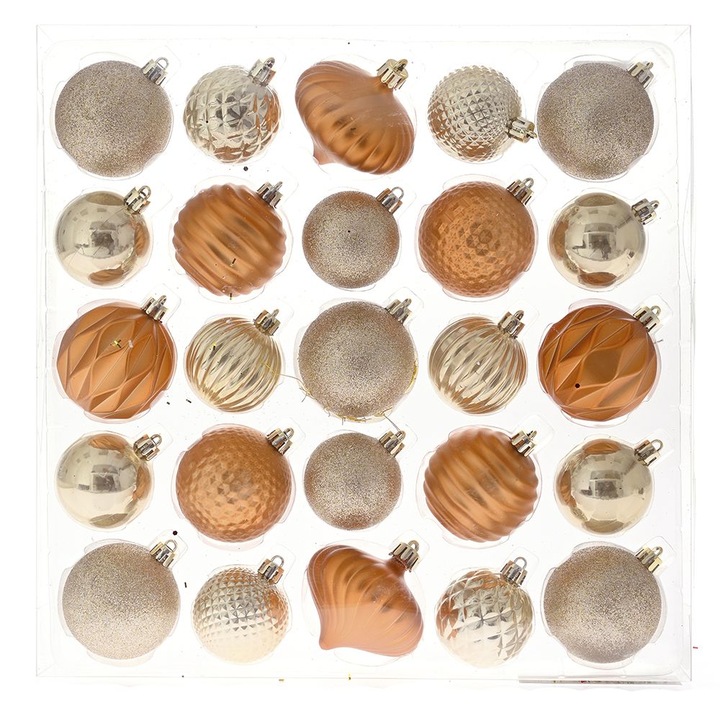 Set 25 Globuri, ILIADIS, Plastic, 31 x 31 x 6 cm, Multicolor