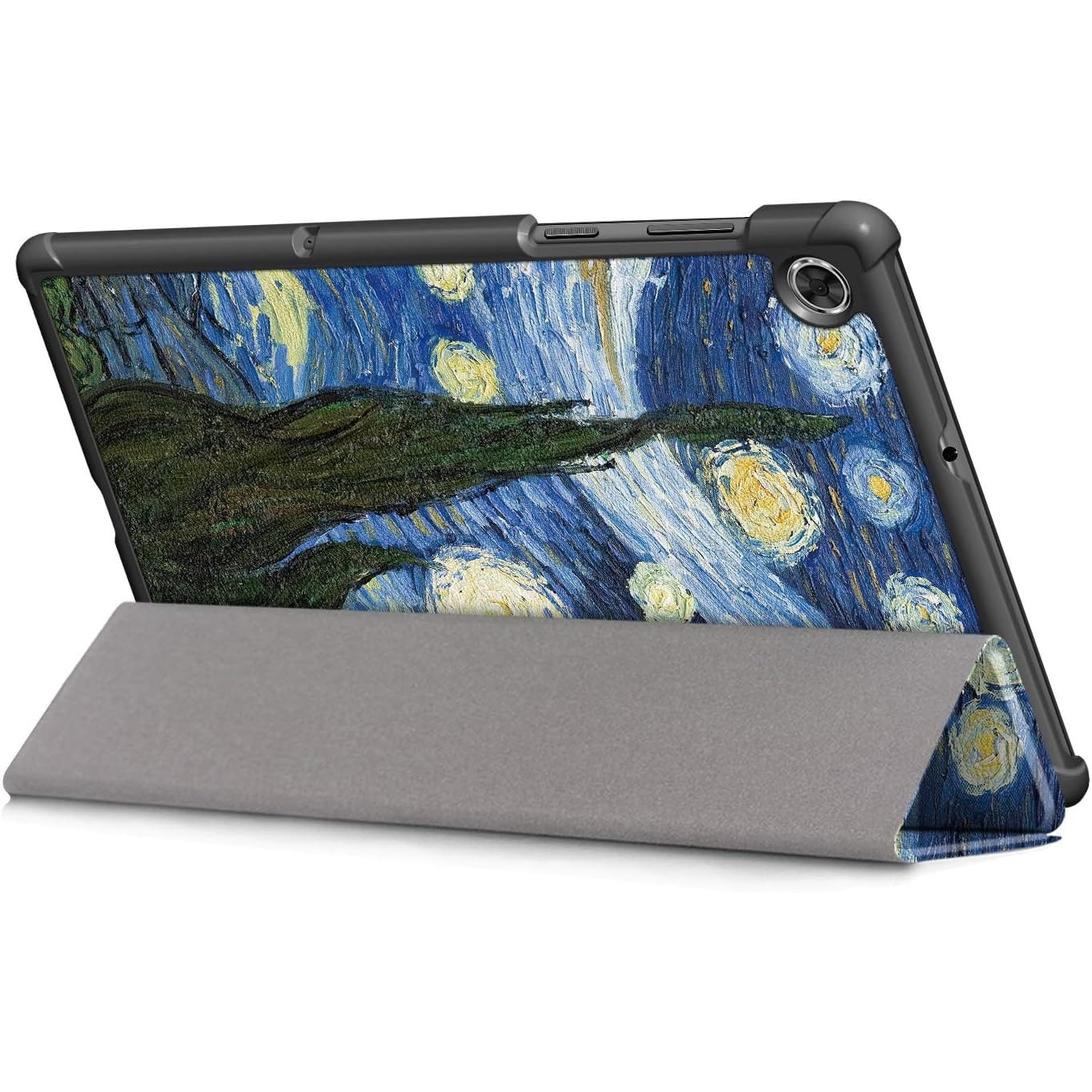 Husa pentru tableta Nokia T20, 10.36inch, Slim, Smart Cover, Trifold, Sigloo, model Abstract