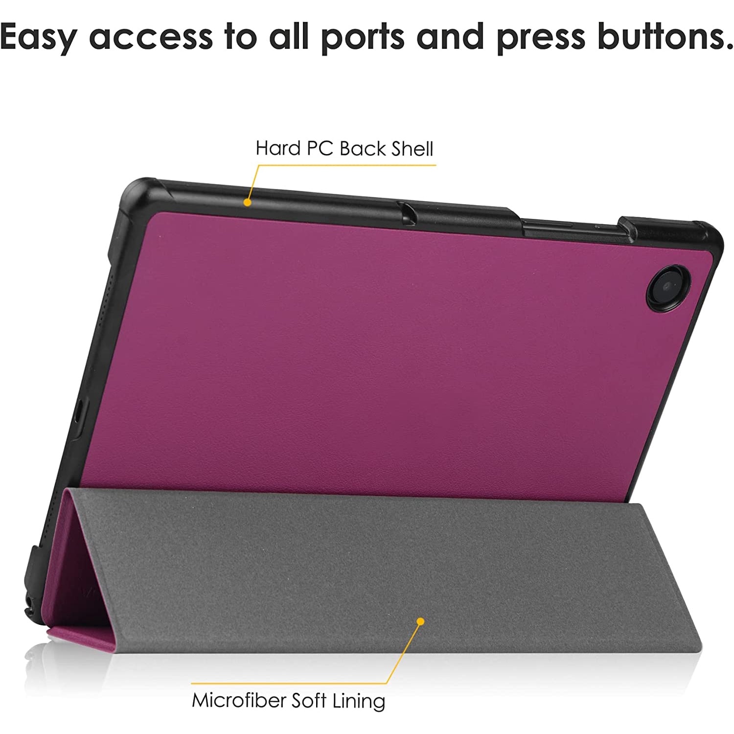 Husa Slim Sigloo, Smart Cover, Trifold, pentru tableta Nokia T21 2022, 10, 4inch, model Purple
