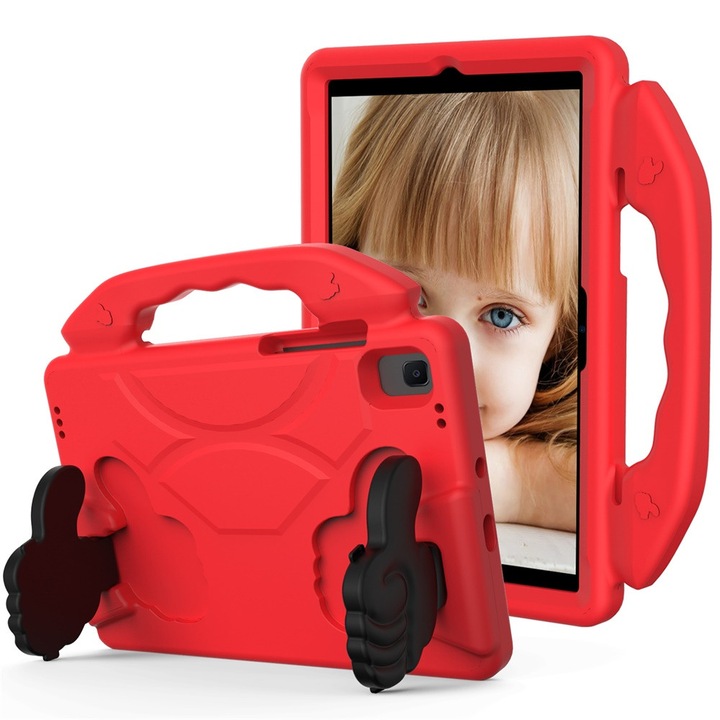 Husa pentru Samsung Galaxy Tab A11 Plus / A9+ Plus 11 inch Shockproof de tip stand rosu