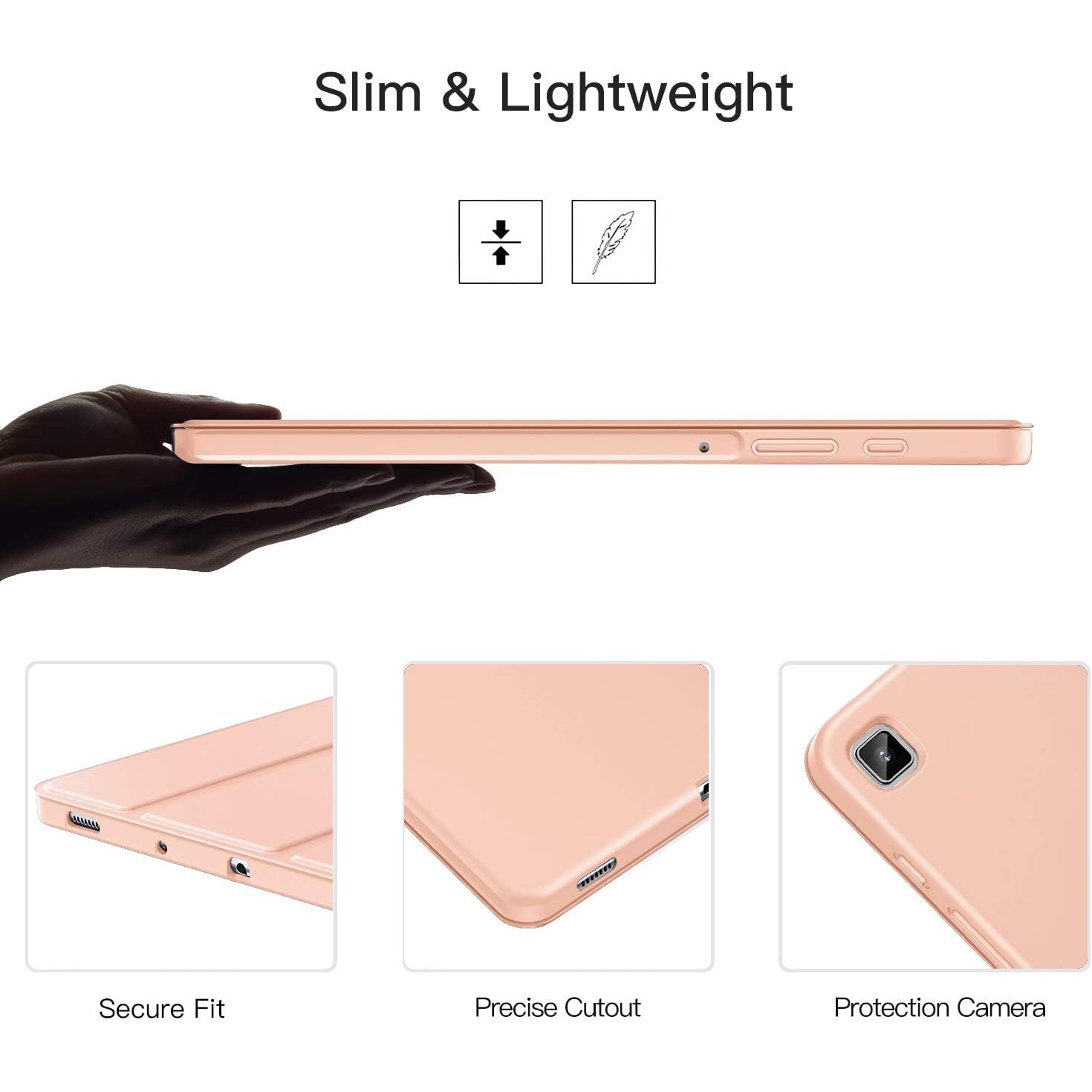 Husa pentru Samsung Galaxy Tab S6 Lite 10.4 inch 2024 / 2022 / 2020 Soft Shell cu functie wake-up/sleep si compartiment pentru S-Pen tip stand roz