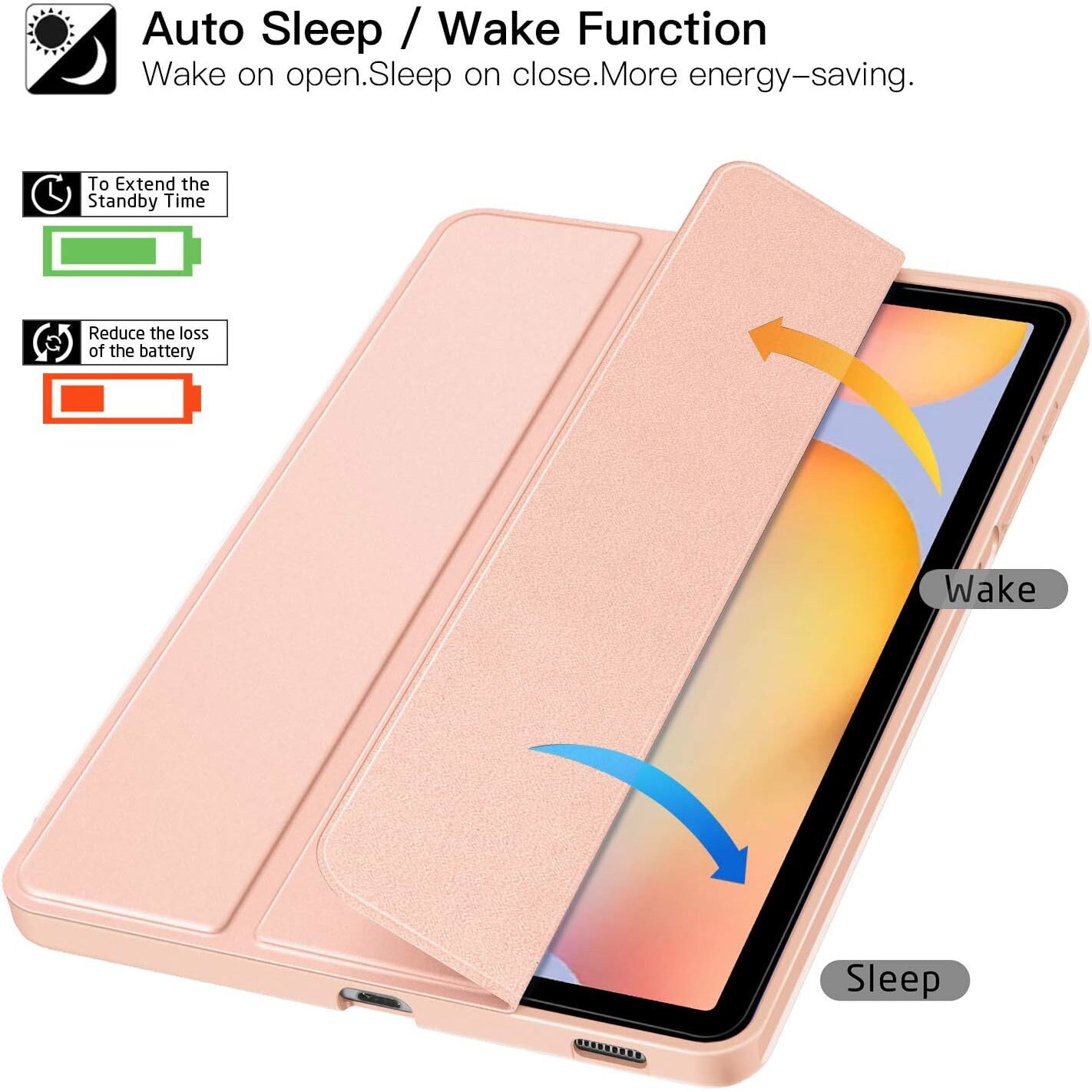 Husa pentru Samsung Galaxy Tab S6 Lite 10.4 inch 2024 / 2022 / 2020 Soft Shell cu functie wake-up/sleep si compartiment pentru S-Pen tip stand roz
