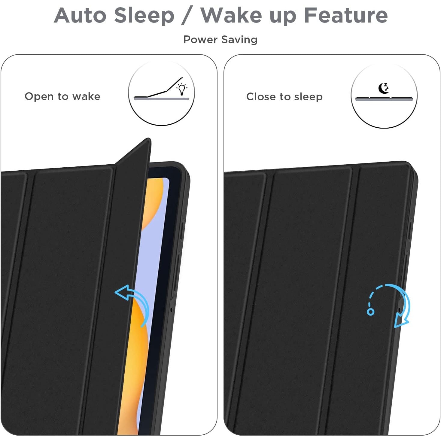Husa pentru Samsung Galaxy Tab S6 Lite 10.4 inch 2024 / 2022 / 2020 Soft Shell cu functie wake-up/sleep si compartiment pentru S-Pen tip stand negru