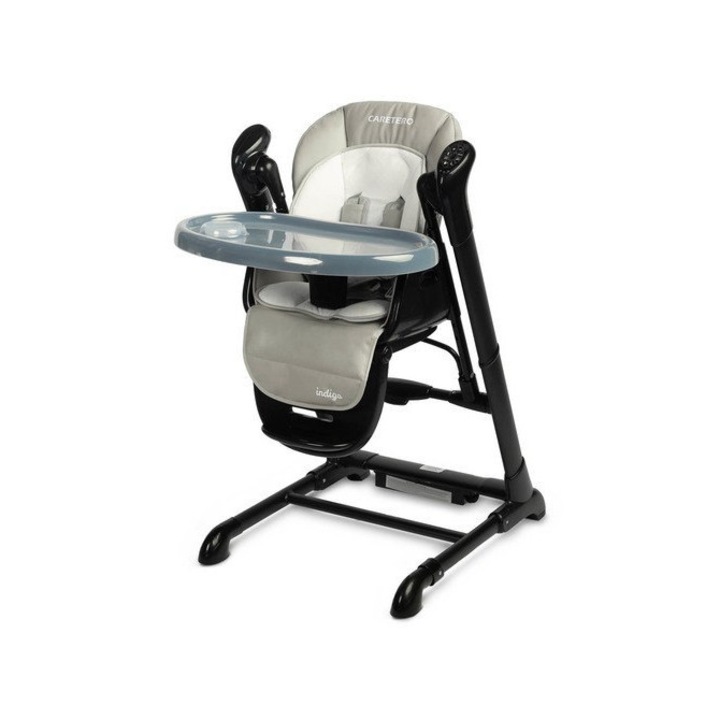 Бебешко столче Caretero 2 in 1, PVC, Регулируемо, Черен