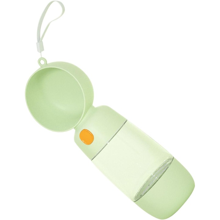 Hordozható vízadagoló, műanyag/szilikon, zöld, 400 ml