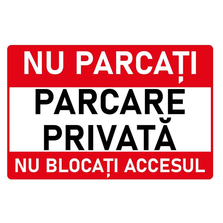 Indicator, Intelli®, Parcare Privata, Placa PVC grosime 3mm, Prevazut cu Adeziv, Rezistent la factorii climatici, model: I3, 30x45cm