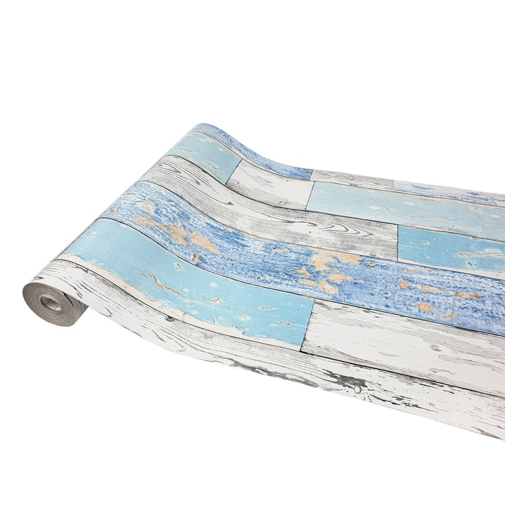 Tapet autoadeziv pentru usa, 90 x 990 cm, DecoMeister®, Model Lemn De Mare, U096-090-0990S