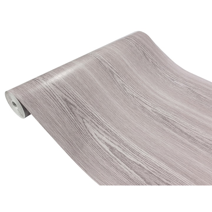 Autocolant pentru mobila, 45 x 100 cm, DecoMeister®, Model Stejar Gri, U108-045-0100S