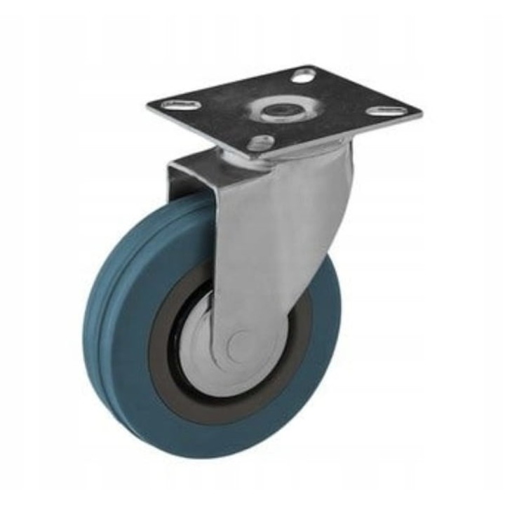 Set roti pivotante RADER, montaj pe placa, 50mm, plastic-guma, 35x35mm, capacitate 35kg