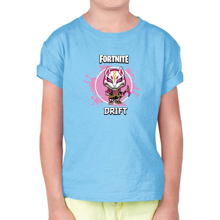 Gyerek rövid ujjú póló OPT Fortnite Drift, Világoskék