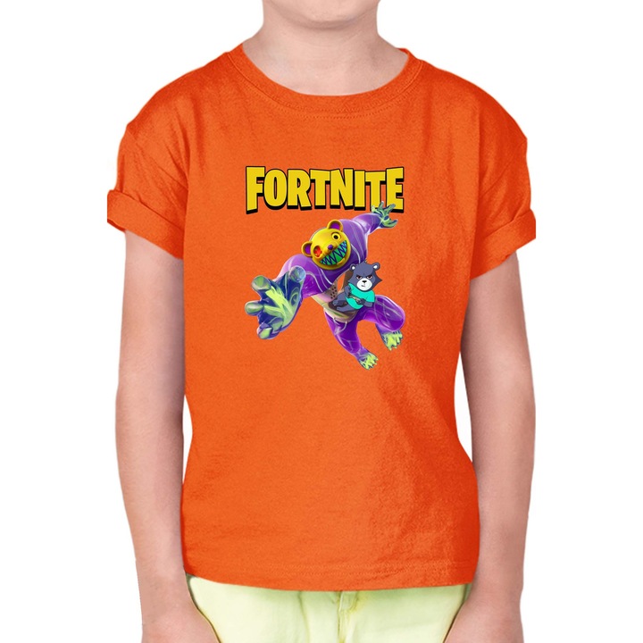 Gyerek rövid ujjú póló OPT Fortnite Grriz 2, Narancssárga