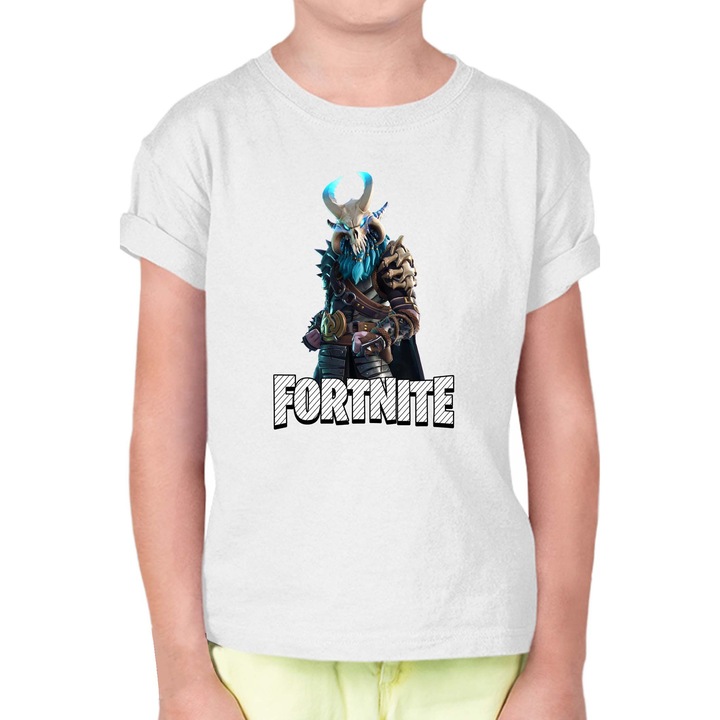 Gyerek rövid ujjú póló OPT Fortnite Ragnarock, Fehér