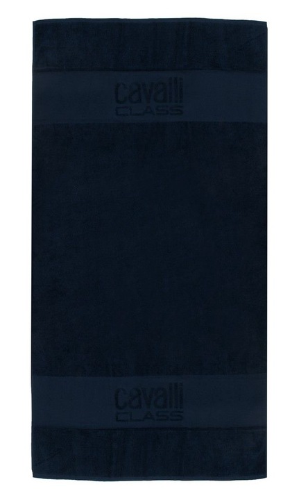 Плажна хавлия, Cavalli Class, памук, тъмносиня, 90x170 см