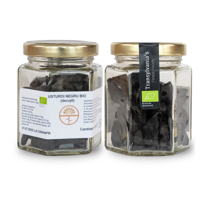 Usturoi negru (decojit) Bio, 80g, Transylvania's Finest Foods