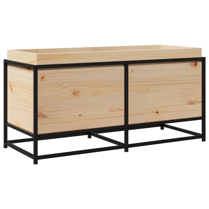 Jardiniera de gradina vidaXL, 100x40x50 cm, lemn masiv de pin, 12.8 Kg