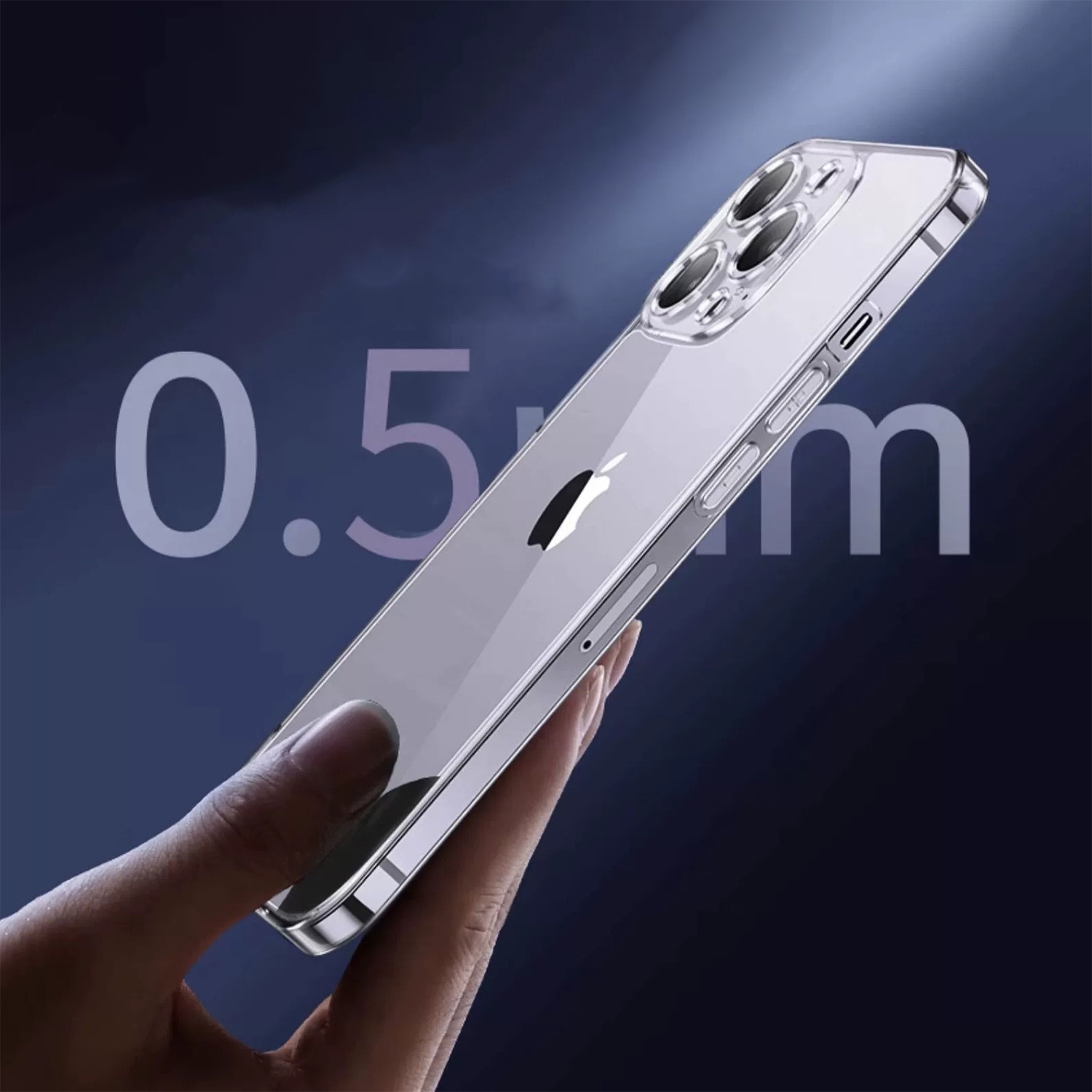 Husa de protectie pentru telefon iPhone 15 Pro Max, enkourakoko®, Silicon, ultra slim, gel, Transparenta