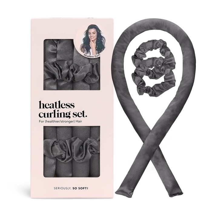 3 db hajsütővas készlet, ZXJDN®, habszivacs és selyem szivacs, fekete