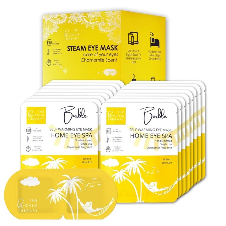 Set 5 masti de ochi cu aburi, musetel