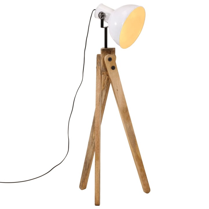 Lampa de podea vidaXL, 25 W, alb, 45x45x120 cm, E27, 4.56 Kg