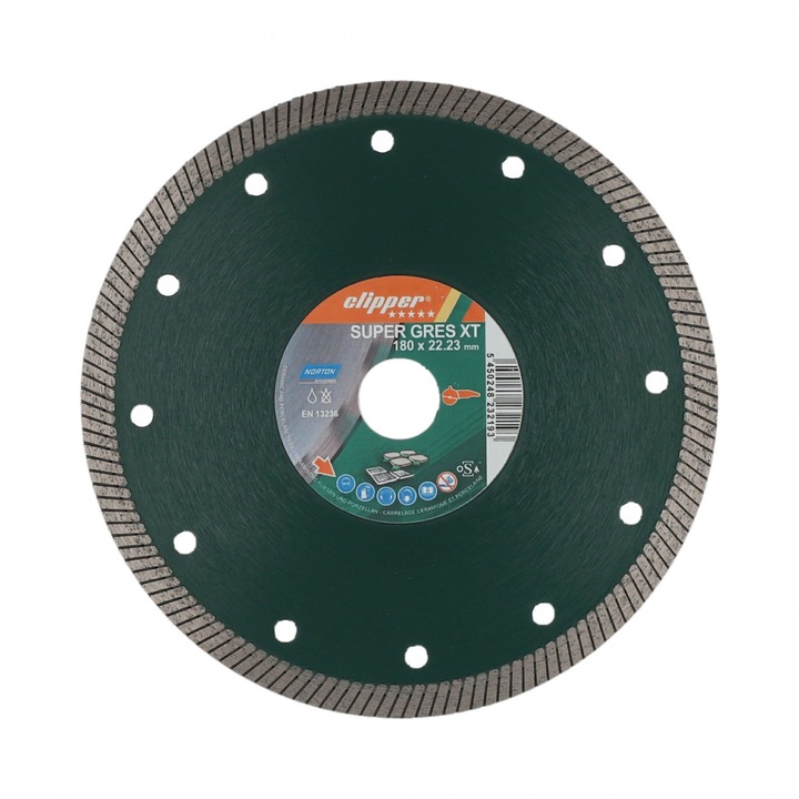 Norton Clipper Extreme Ceramic Turbo gyémánt vágókorong Ø180x22, 23 mm
