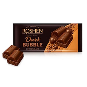 Ciocolata Aerata Neagra, 4 buc x 80 g, Roshen