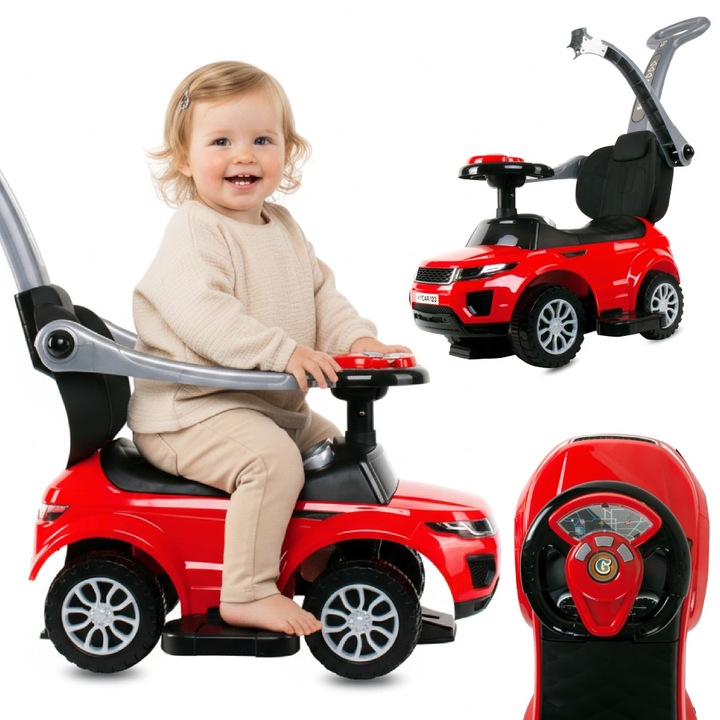 Masina Sun Baby pentru copii, rosu, 61x28x48cm, 2 ani+