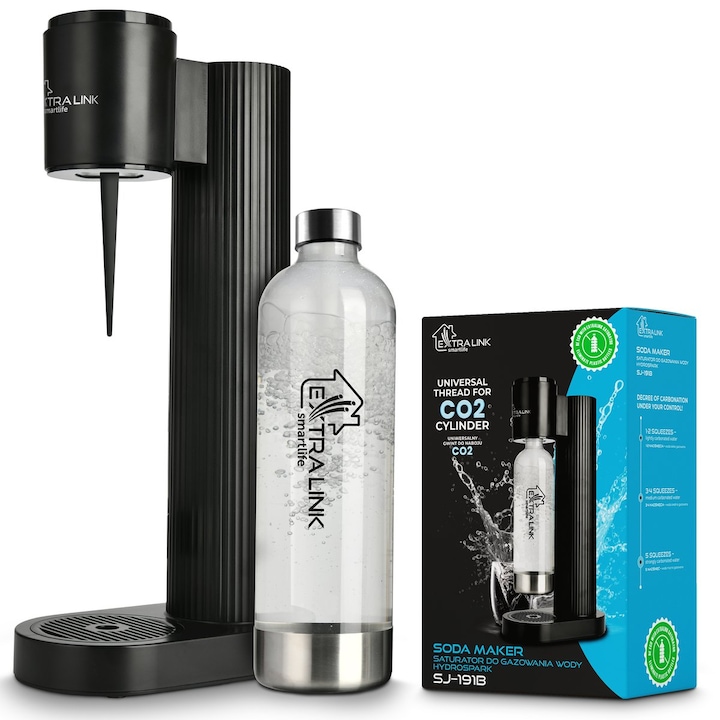 Пакетираща машина за газирани напитки Extralink SmartLife Hydrospark SJ-191B черна