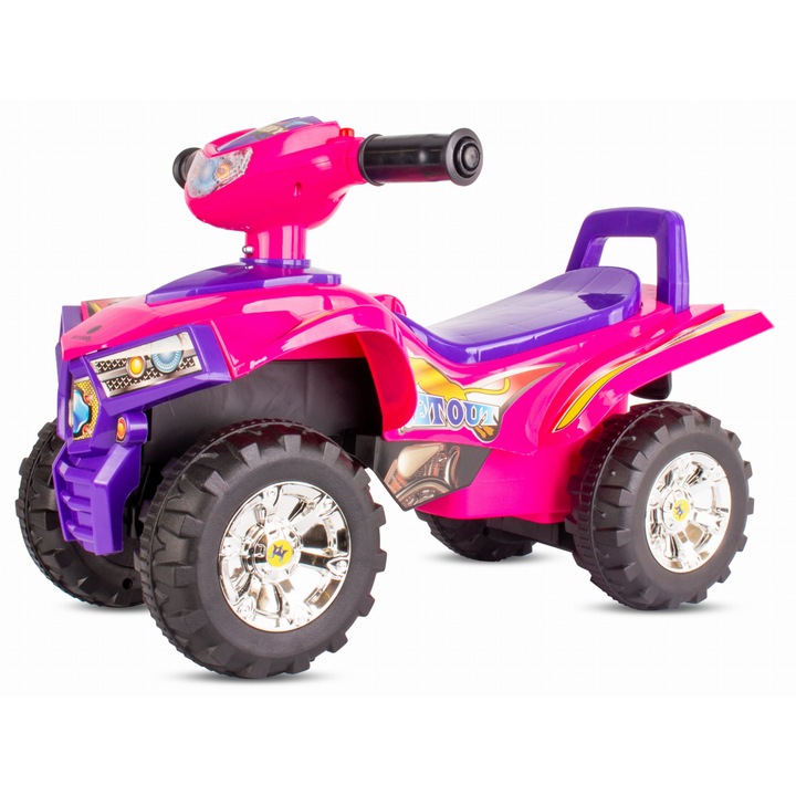 Quad Sun Baby gyerekeknek, rózsaszín, 59x30x38,5 cm, hangokkal és tárolóhellyel, 1 év+