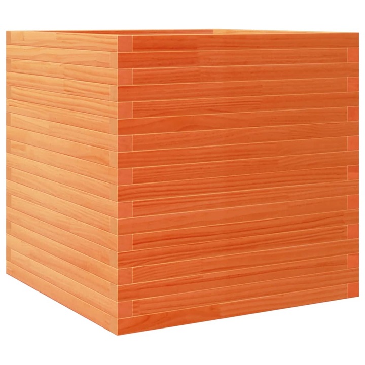 VidaXL viaszbarna tömör fenyőfa kerti virágláda 70 x 70 x 68,5 cm 34.5 kg
