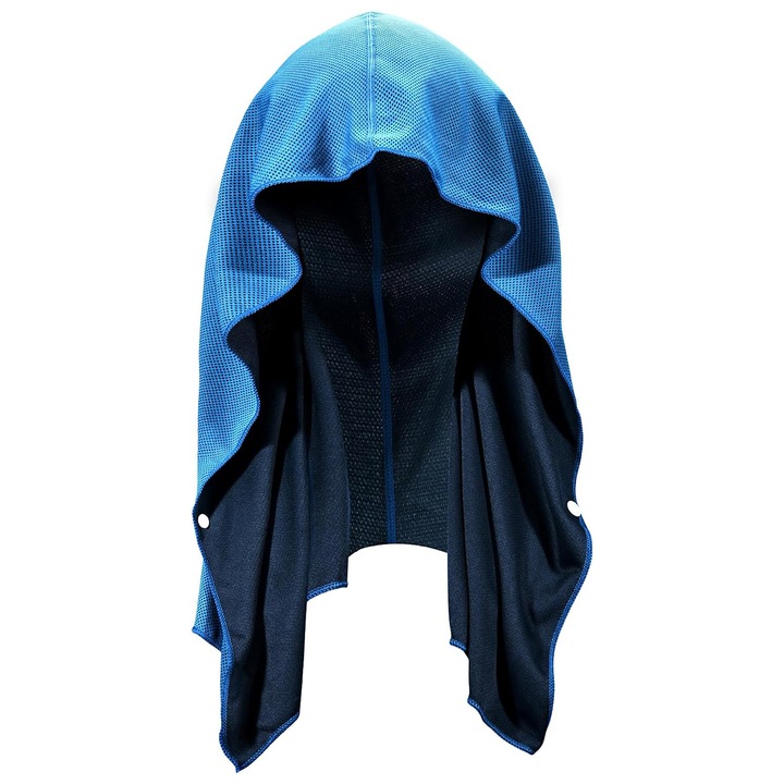 Prosop cu gluga, Sukeen, microfibra, 65x30cm, albastru