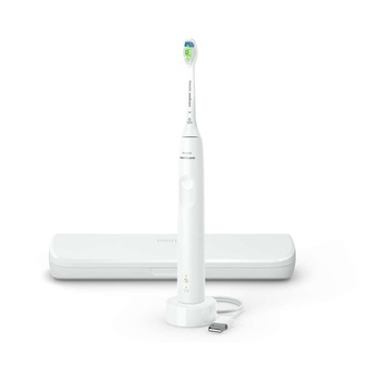 Periuta de dinti electrica PHILIPS Sonicare 4100 HX3683/33, cu carcasa, baza de incarcare, cap W, alb
