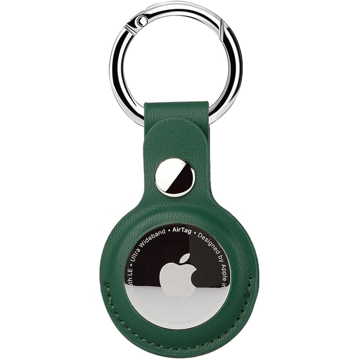 Husa pentru Airtag, piele PU, design anti-pierdere, carabina ajustabila