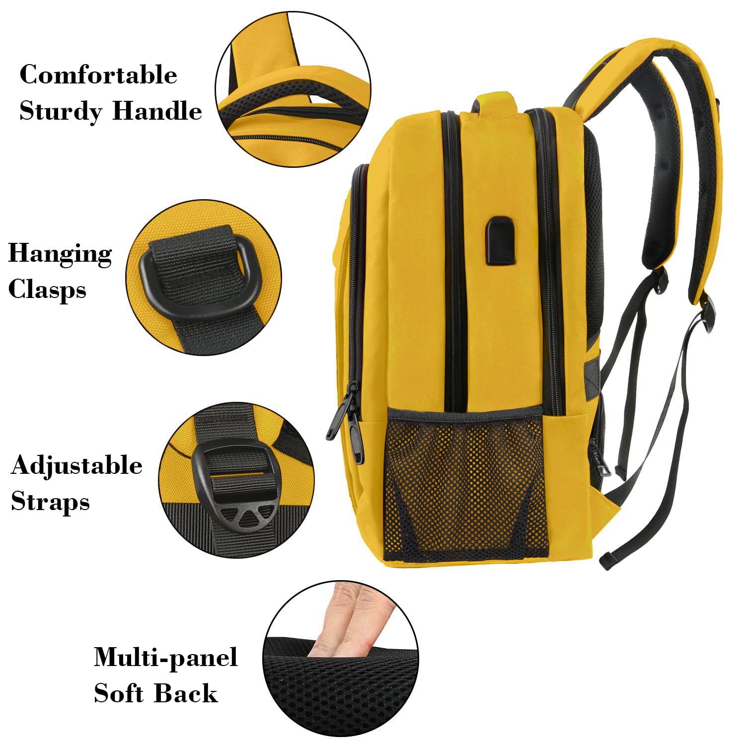 Rucsac Laptop, halber, Pro, Style & Storage, 15.6", Auriu