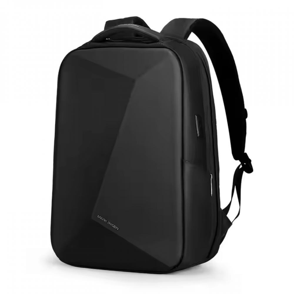 Ghiozdan Mark Ryden compatibil cu laptop 15.6" si tableta 11", blocare TSA, port USB, full impermeabil, sistem antifurt, unisex, extensibil 20L-26L, pelerina impermeabila inclusa, negru