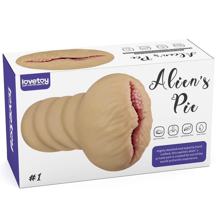 Lovetoy Alien's Pie vagina maszturbátor, 21-25 cm, átmérő 8-10 cm, hús