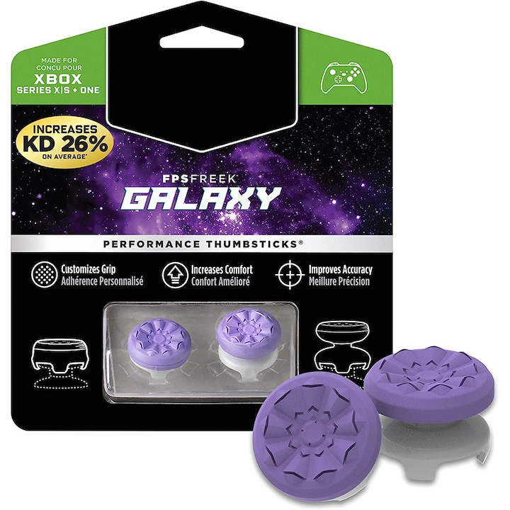 2 db Thumbgrip vezérlő készlet, Chucai, Galaxy, szilikon, Xbox Series X, One S, One, Model 12, lila