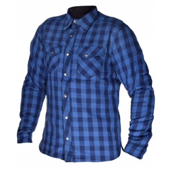 Camasa moto cu protectii Leoshi, marime 2XL, culoare albastru