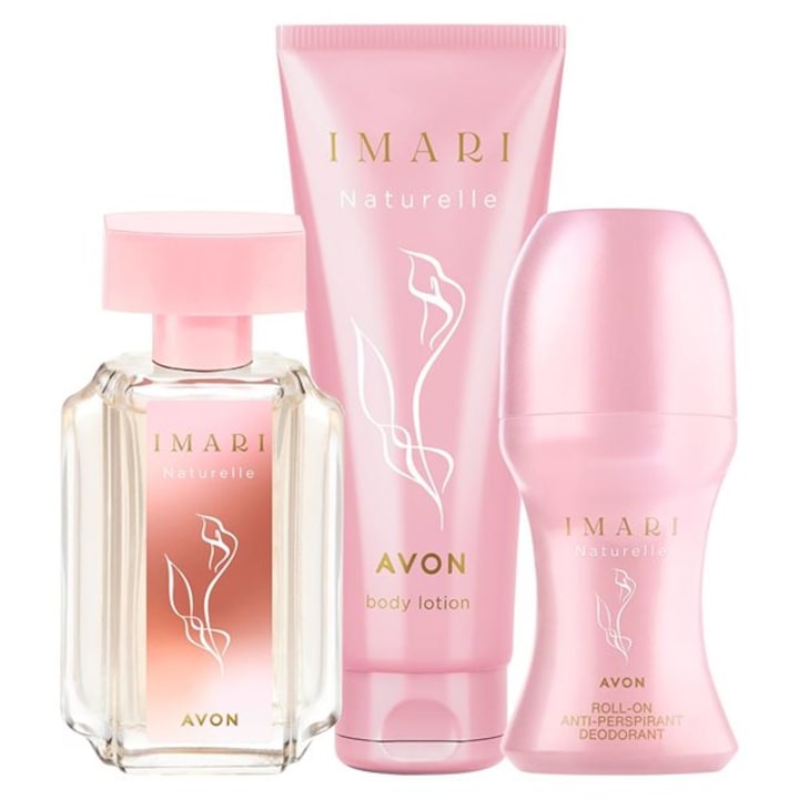 Set Imari Naturelle, Avon - Apa de toaleta 50 ml, Lotiune de corp 125 ml si Roll-on 50 ml