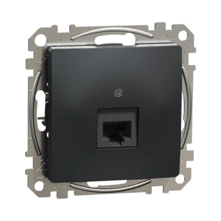 Обикновен Rj45 гнездо за данни Schneider Sedna Design Cat5e Utp, антрацит