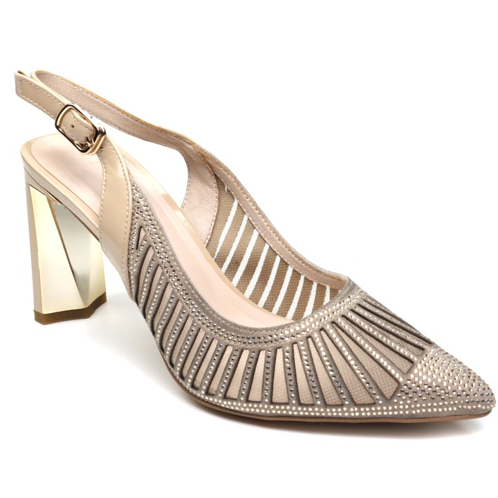 Pantofi dama decupati K3K340013 03 Z bej caleidoscop