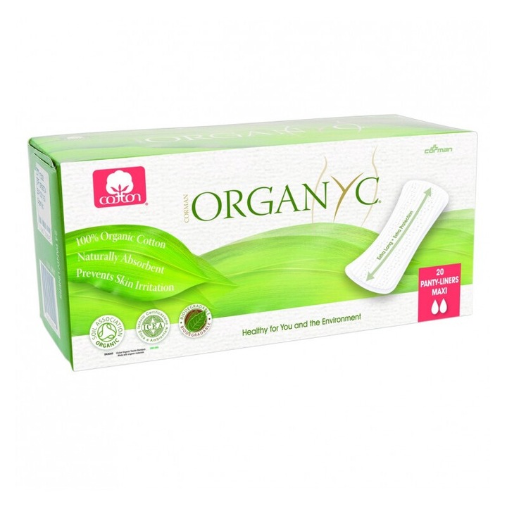 Absorbante zilnice MAXI din bumbac organic - 20 buc