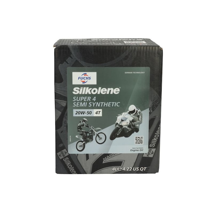 Ulei de motor Fuchs Silkolene Super 4, 4T 20W50 API SL 4L