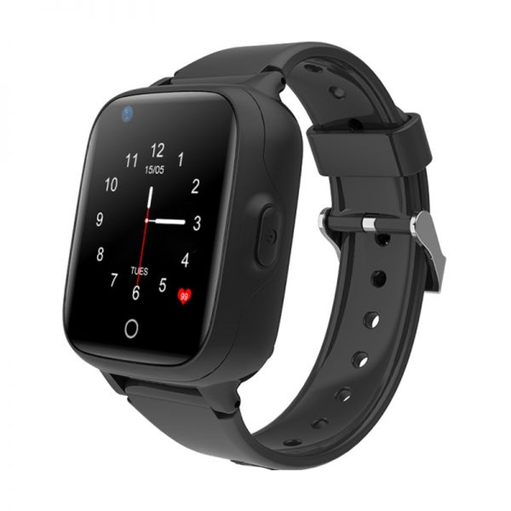 Wonlex KT15-F черен, водоустойчив, wifi, детски смарт часовник с GPS тракер, унгарско меню, за момчета