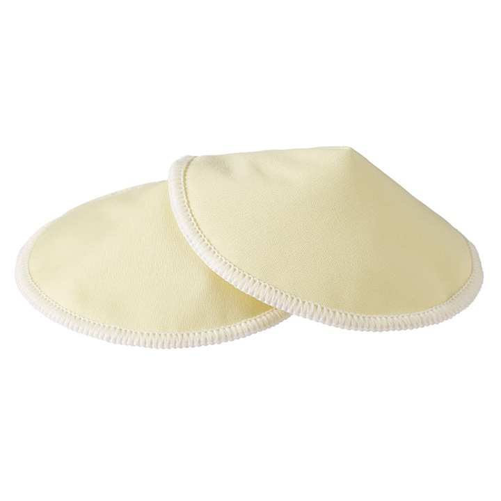 Set de 2 tampoane pentru sani, reutilizabile, lavabile, de dimensiune universala, galben